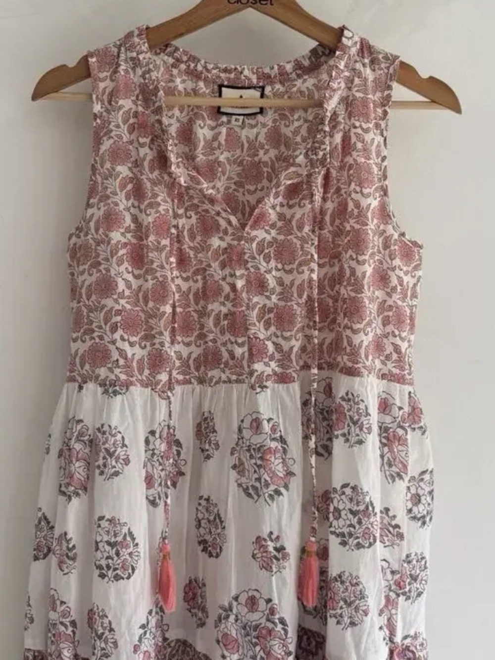 Tuckernuck Floral Tiered Midi Dress XS Bohemian - Picture 3 of 4
